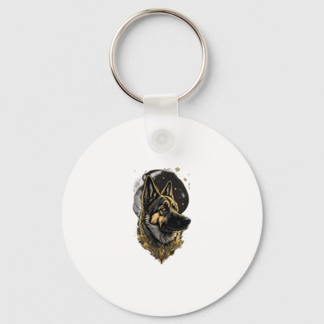 The German Shepherd 007  Key Ring (Front)