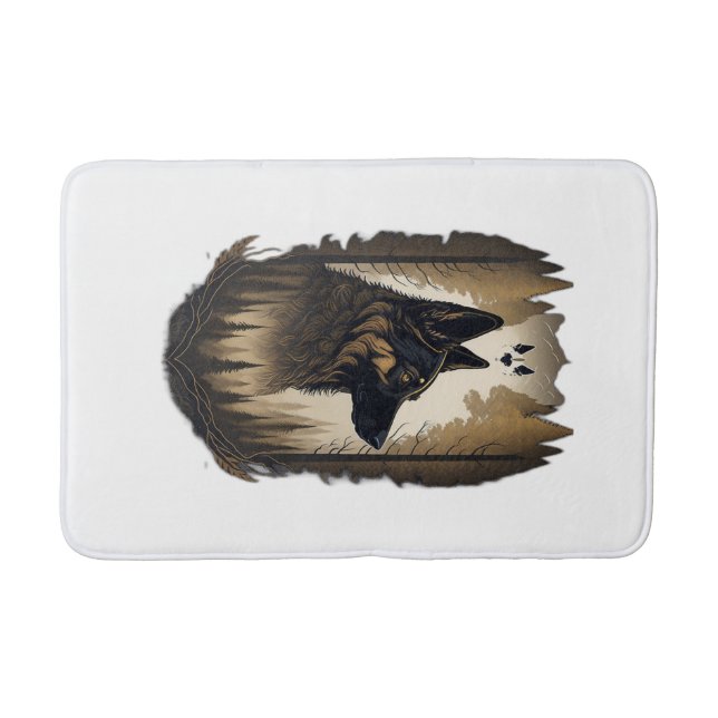 The German Shepherd 008  Bath Mat (Front)