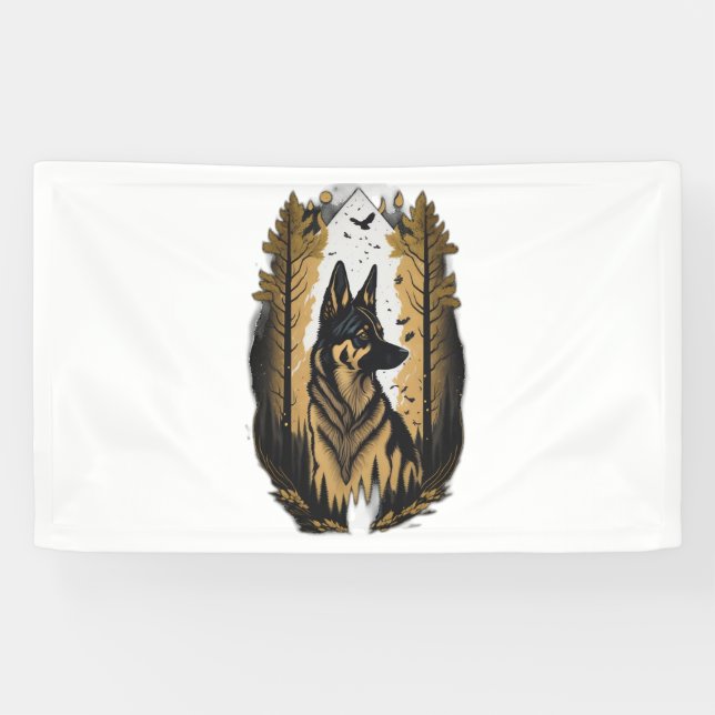The German Shepherd 009  Banner (Horizontal)