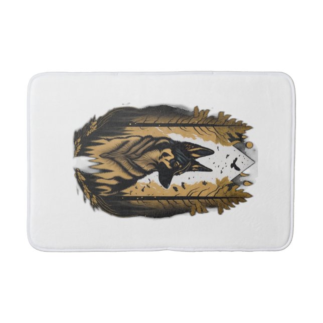 The German Shepherd 009  Bath Mat (Front)