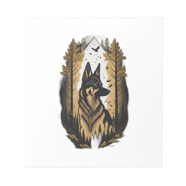 The German Shepherd 009  Notepad (Front)