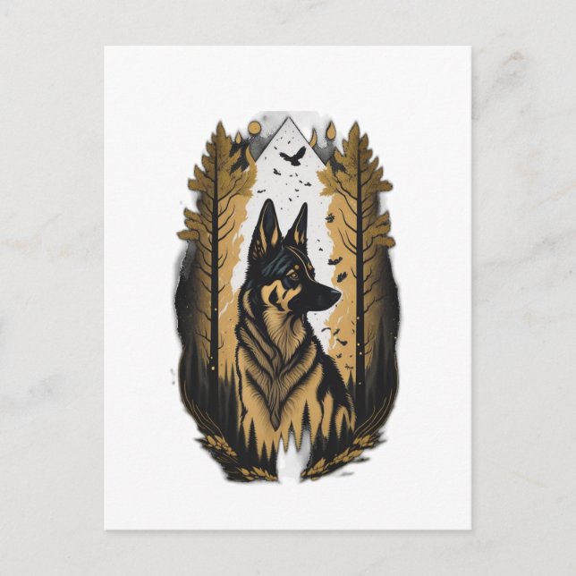 The German Shepherd 009  Postcard (Front)