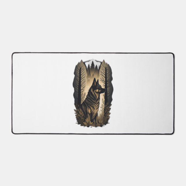 The German Shepherd 013  Desk Mat (Front)