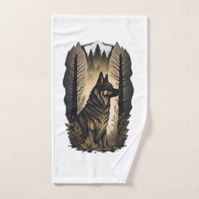 The German Shepherd 013  Hand Towel (Hand Towel)