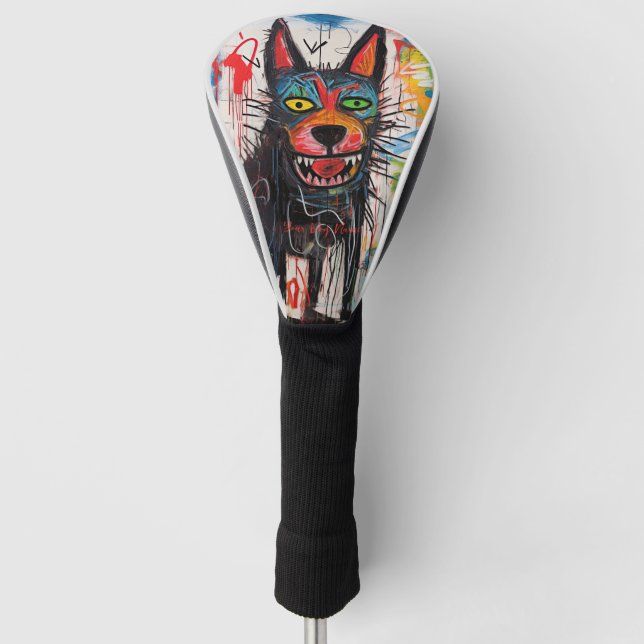 The German Shepherd Dog Graffiti 05 - Leonardo Abb Golf Head Cover (Front)