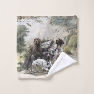 The German Shorthaired Pointer or Deutsch Kurzhaar Bath Towel Set