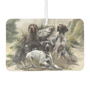 The German Shorthaired Pointer or Deutsch Kurzhaar Car Air Freshener