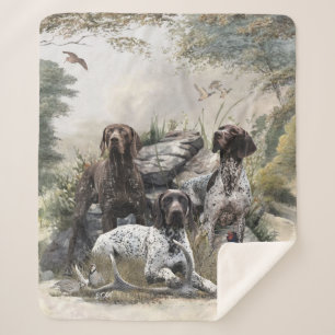 The German Shorthaired Pointer or Deutsch Kurzhaar Sherpa Blanket