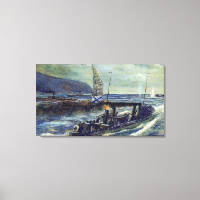 The German u-boat U 56 sunk by Grozovoi Canvas Print (Front)