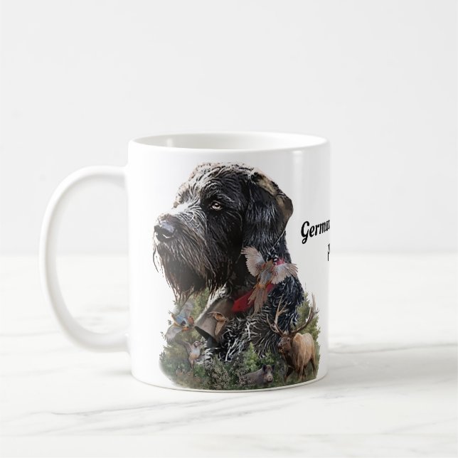 The German Wirehaired Pointer Coffee Mug (Left)