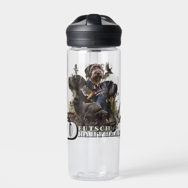The German Wirehaired Pointer Water Bottle (Front)