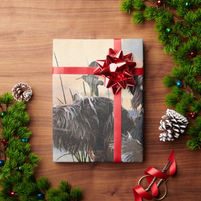 The German Wirehaired Pointer Wrapping Paper (Holiday Gift)