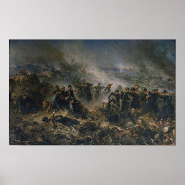 The Gervais Battery at the Siege of Sebastopol Poster (Front)