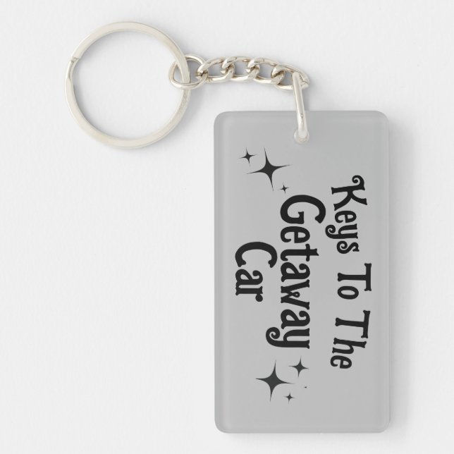 The Getaway Car Personalised Key chain (Front)