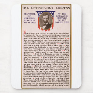 The Gettysburg Address by Abraham Lincoln 1863 Mouse Mat