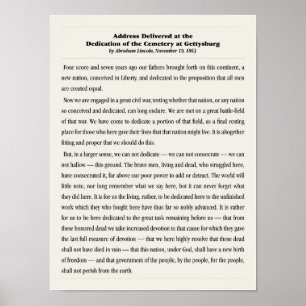 The Gettysburg Address. Poster