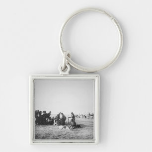 The Ghost Dance, South Dakota, 1890 (b/w photo) Key Ring