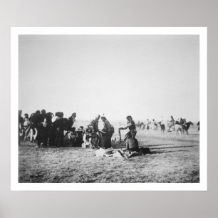 The Ghost Dance, South Dakota, 1890 (b/w photo) Poster