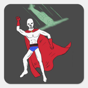 The Ghost - Golden Age Super Hero Square Sticker