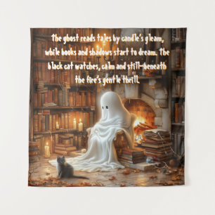 The Ghost in the Study Halloween Tapestry