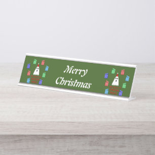 The Ghost of Christmas Presents Funny Custom Desk Name Plate