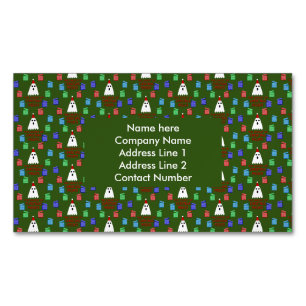 The Ghost of Christmas Presents Funny Custom Magnetic Business Card