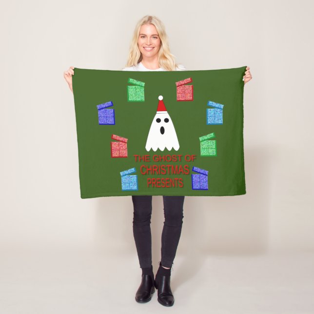 The Ghost of Christmas Presents Funny Fleece Blanket (In Situ)