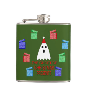 The Ghost of Christmas Presents Funny Hip Flask