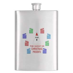The Ghost of Christmas Presents Funny Hip Flask
