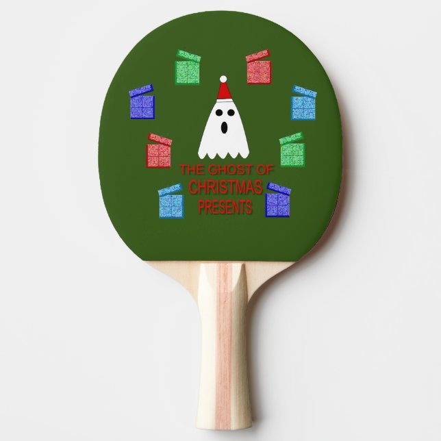 The Ghost of Christmas Presents Funny Ping Pong Paddle (Front)