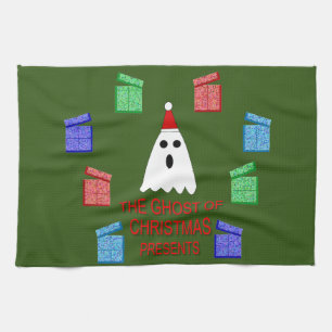 The Ghost of Christmas Presents Funny Tea Towel