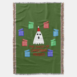 The Ghost of Christmas Presents Funny Throw Blanket