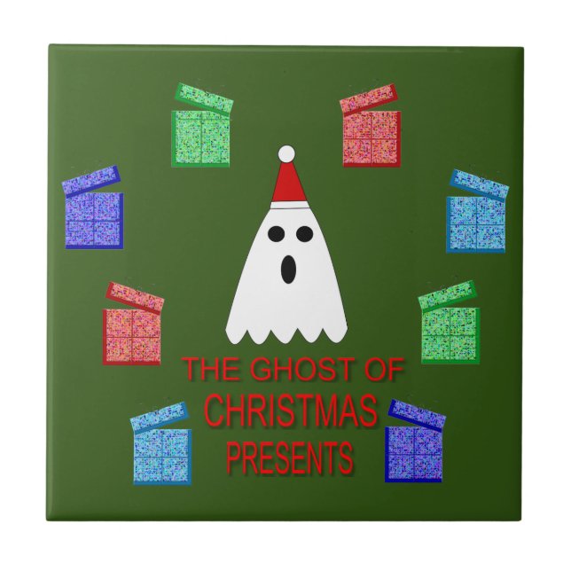The Ghost of Christmas Presents Funny Tile (Front)