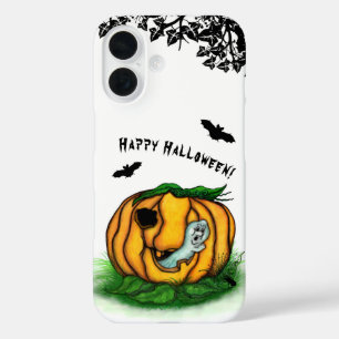 The Ghost of Halloween , Bat , Ghost and Spider iPhone 16 Case
