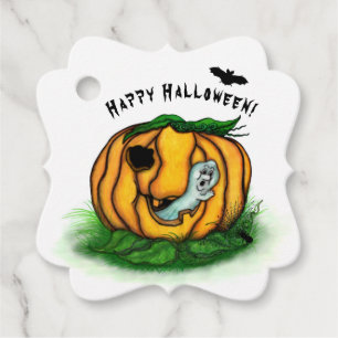 The Ghost of Halloween , Bat , Ghost and Spider Favour Tags