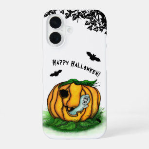 The Ghost of Halloween , Bat , Ghost and Spider iPhone 16 Case