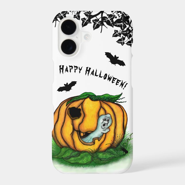 The Ghost of Halloween , Bat , Ghost and Spider iPhone Case (Back)