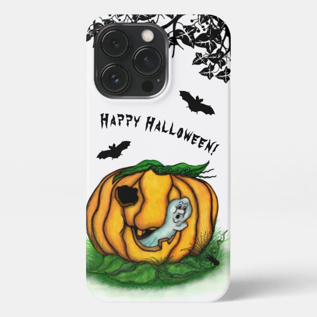 The Ghost of Halloween , Bat , Ghost and Spider iPhone Case (Back)