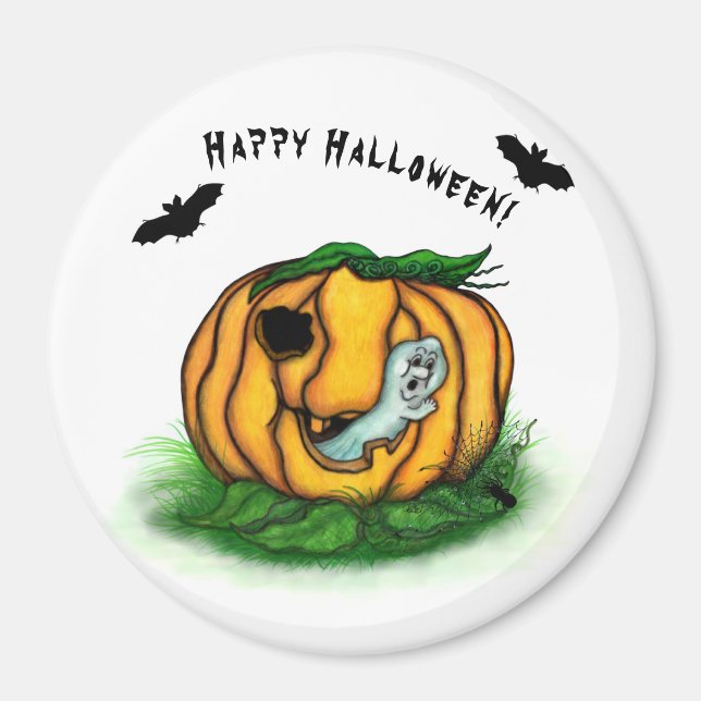 The Ghost of Halloween , Bat , Ghost and Spider Magnet (Front)