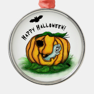 The Ghost of Halloween , Bat , Ghost and Spider Metal Tree Decoration
