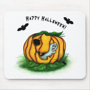 The Ghost of Halloween , Bat , Ghost and Spider Mouse Mat