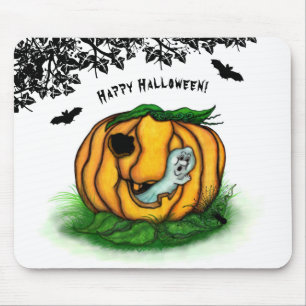 The Ghost of Halloween , Bat , Ghost and Spider Mouse Mat