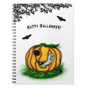 The Ghost of Halloween , Bat , Ghost and Spider Notebook