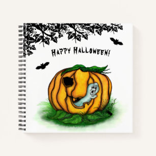 The Ghost of Halloween , Bat , Ghost and Spider Notebook