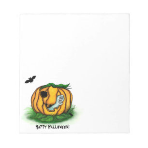 The Ghost of Halloween , Bat , Ghost and Spider Notepad