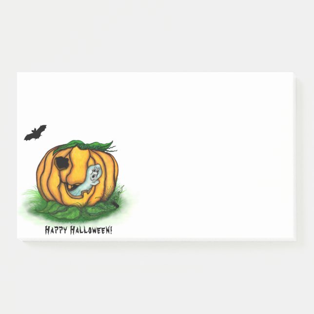 The Ghost of Halloween , Bat , Ghost and Spider Post-it Notes (Front)