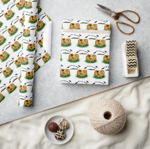 The Ghost of Halloween , Bat , Ghost and Spider Wrapping Paper