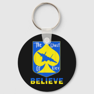 The Ghost Of Kiev Believe - I Stand With Ukraine  Key Ring