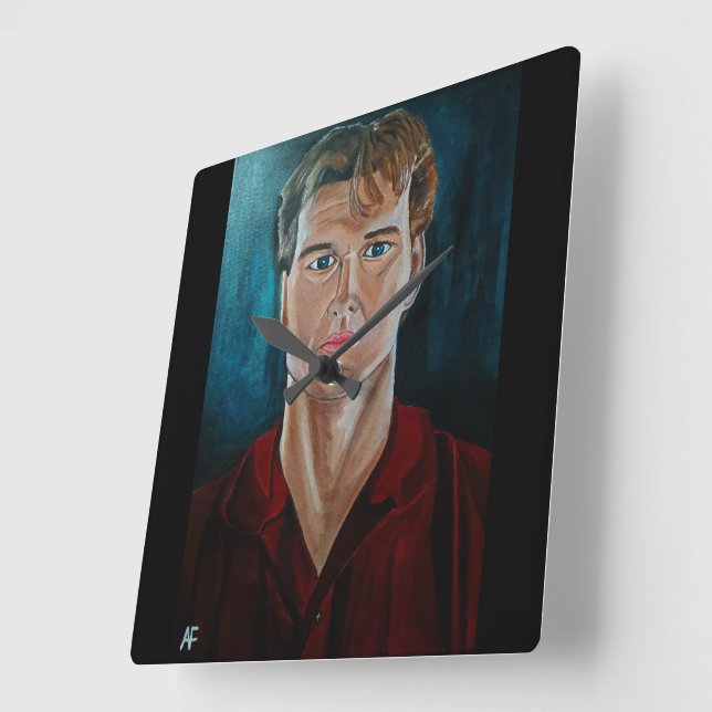 The Ghost Painting by Alfred Fox Square Wall Clock (Angle)