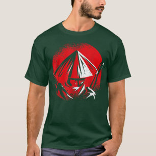 The Ghost Samurai Mask Warrior Samurai Swords Bush T-Shirt